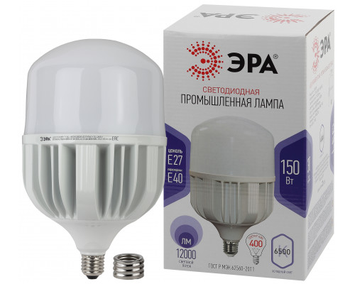 Лампа светодиодная ЭРА STD LED POWER T160-150W-6500-E27/E40 Е27 / Е40 150 Вт колокол холодный дневной свет  с доставкой по Санкт-Петербургу и по всей России.