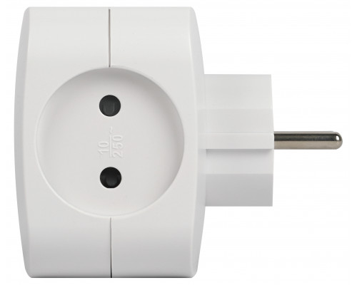 Разветвитель электрический ЭРА SP-4-USB-W на 4 розетки 220V + 2xUSB 2400mA, без заземл 10А (белый)
