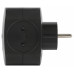 Разветвитель электрический ЭРА SP-4-USB-B на 4 розетки 220V + 2xUSB 2400mA, без заземл 10А (черный)
