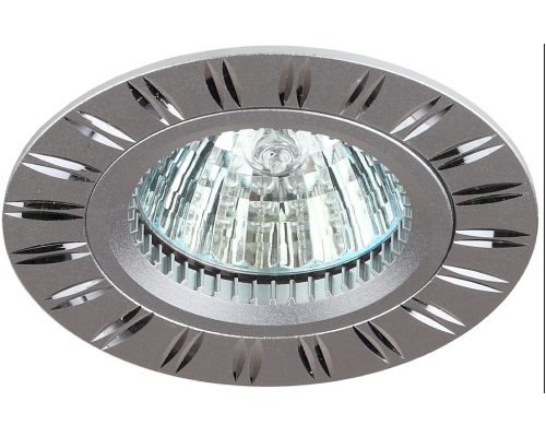 Встраиваемый светильник алюминиевый ЭРА  KL33 AL/SL/1 MR16 12V 50W серебро