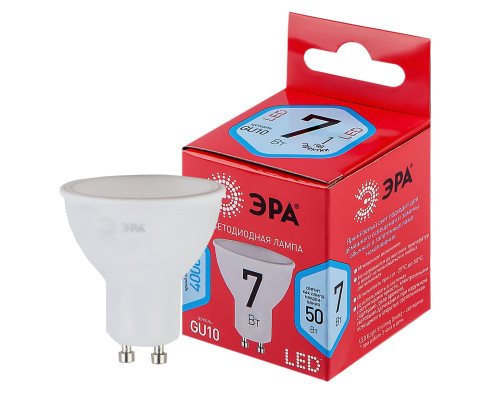 Лампочка светодиодная ЭРА RED LINE LED MR16-7W-840-GU10 R GU10 7 Вт софит нейтральный белый свет