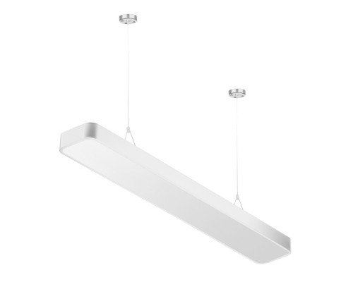 Светильник светодиодный Geometria ЭРА Block SPO-111-W-40K-060 60Вт 4000К 7200Лм IP40 1200*300*60 белый подвесной