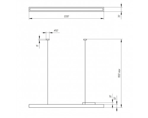 Светильник светодиодный Geometria ЭРА Block SPO-116-W-40K-024 24Вт 4000К 1750Лм IP40 1200*70*50 белый подвесной