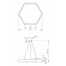 Светильник светодиодный Geometria ЭРА Hexagon SPO-122-B-40K-066 66Вт 4000К 4800Лм IP40 800*800*80 черный подвесной