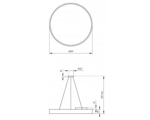 Светильник светодиодный Geometria ЭРА Ring SPO-132-W-40K-088 88Вт 4000К 6000Лм IP40 800*800*80 белый подвесной