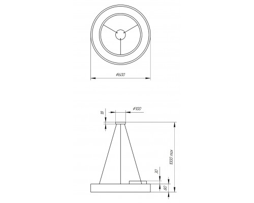 Светильник светодиодный Geometria ЭРА Ring SPO-133-W-40K-045 45Вт 4000К 3200Лм IP40 600*600*80 белый подвесной