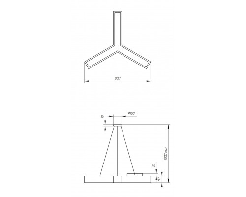 Светильник светодиодный Geometria ЭРА Igrek SPO-142-B-40K-044 44Вт 4000К 3000Лм IP40 800*800*80 черный подвесной