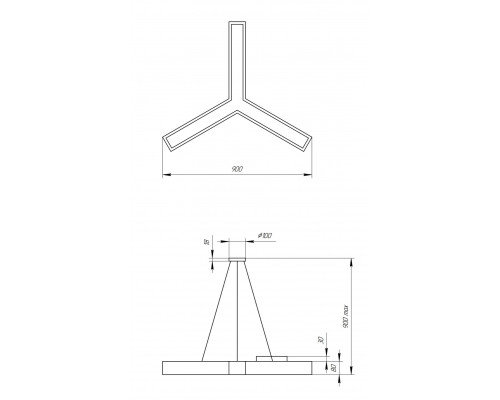 Светильник светодиодный Geometria ЭРА Igrek SPO-143-W-40K-056 56Вт 4000К 3700Лм IP40 900*900*80 белый подвесной