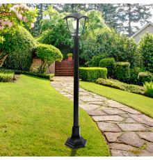 Садово-парковый светильник ЭРА НТУ 07-40-004 Валенсия 3 черный 6 гранный напольный IP44 Е27 max40Вт