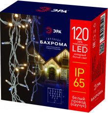 Гирлянда ЭРА ERAPS-BK2 светодиодная новогодняя бахрома 2x1 м холодный белый свет 120 LED