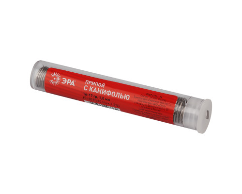 Припой ЭРА PL-PR01 для пайки с канифолью 16-17 гр. O 1.0 мм (Sn60 Pb40 Flux 2.2%)