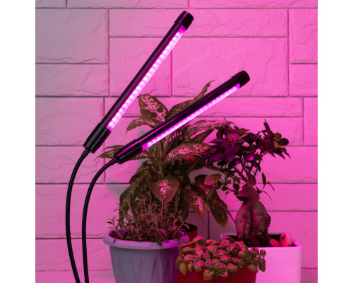 Светильник для растений на прищепке ЭРА FITO-20W-АLED-N красно-синего спектра 12 Вт черный