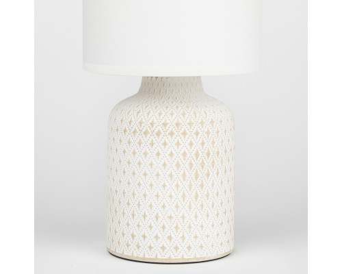 Настольная лампа Rivoli Sabrina 7043-502 1 * Е14 40 Вт керамика белая с абажуром