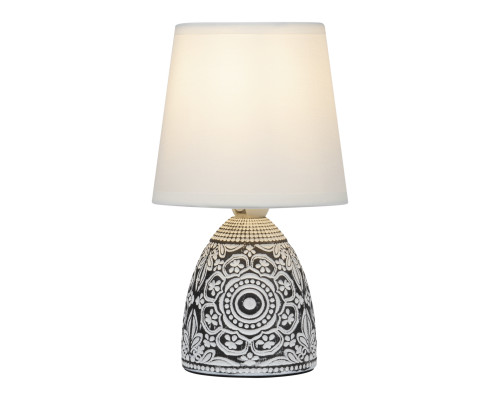 Настольная лампа Rivoli Debora 7045-502 1 * Е14 40 Вт керамика черная с абажуром