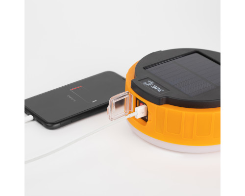 Фонарь кемпинговый светодиодный ЭРА KA-701  Персей  аккумуляторный, на солнечной батарее + пульт