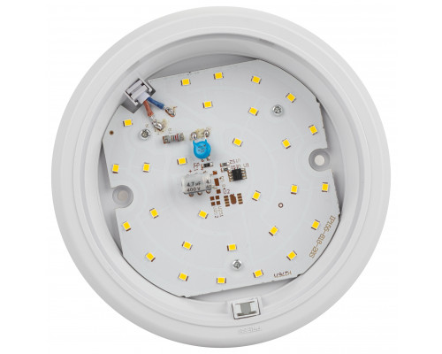 Светильник ЖКХ светодиодный ЭРА SPB-301-2-4K-15 IP40 15Вт 1200Лм 4000К с акустическим датчиком круг накладной