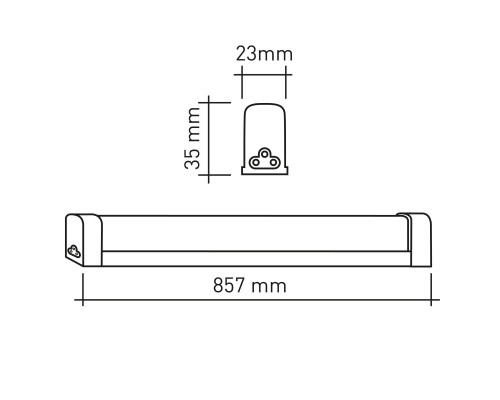 Линейный светодиодный светильник ЭРА RED LINE LLED-04-0-30K-012 12Вт 3000K L857мм