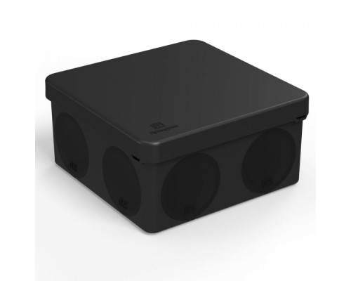 Коробка распределительная 60-0300-9005 для прямого монтажа двухкомпонентная безгалогенная (HF) черная 100х100х50 (66шт/кор) Промрукав