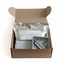 Коробка распределительная двухкомпонентная (HF) в комплекте с компаундом и с 6-кл. зажимами, сечение до 2,5 мм?, 100х100х40 серая Промрукав