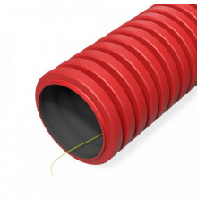 Труба гофрированная двустенная ПНД гибкая тип 450 (SN29) с/з красная d40 мм (20м/уп) Промрукав