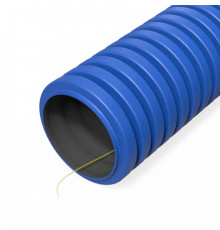 Труба гофрированная двустенная ПНД гибкая тип 450 (SN29) с/з синяя d40 мм (150м/уп) Промрукав