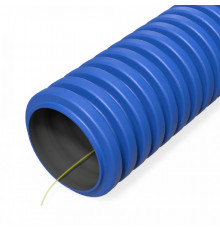 Труба гофрированная двустенная ПНД гибкая тип 450 (SN34) с/з синяя d32 мм (150м/уп) Промрукав