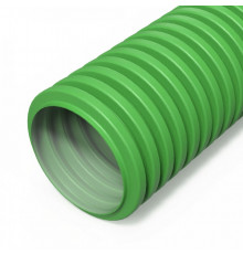 Труба гофрированная двустенная ПНД гибкая вентиляционная зеленая (RAL 6029) d63 мм (50м/уп) Промрукав
