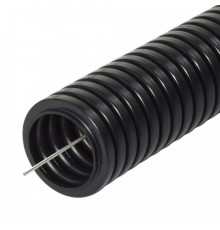 Труба гофрированная ПА безгалогенная (HF) стойкая к ультрафиолету черная с/з d20 мм (100м/4800м уп/пал) Промрукав
