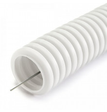 Труба гофрированная ПЛЛ легкая безгалогенная (HF) негорючая (НГ) белая с/з d16 мм (100м/5500м уп/пал) Промрукав