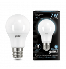 Лампа Gauss LED A60 E27 7W 4100K