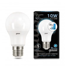 Лампа Gauss LED A60 10W E27 4100K step dimmable