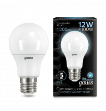 Лампа Gauss LED A60 globe 12W E27 4100K