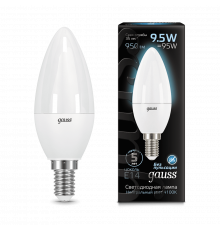 Лампа Gauss LED Candle E14 9.5W 4100К