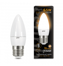 Лампа Gauss LED Candle E27 6.5W 2700К