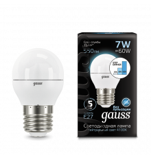 Лампа Gauss LED Globe E27 7W 4100K step dimmable