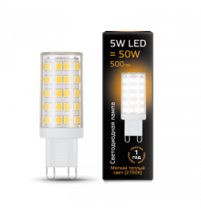 Лампа Gauss LED G9 AC185-265V 5W 2700K керамика