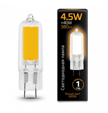 Лампа Gauss LED G4 AC220-240V 4.5W 3000K Glass