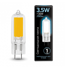 Лампа Gauss LED G4 AC220-240V 3.5W 4100K Glass