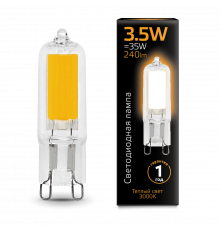 Лампа Gauss LED G9 AC220-240V 3.5W 3000K Glass