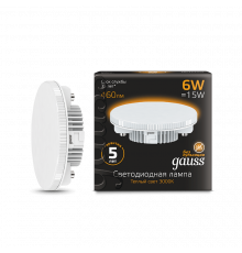 Лампа Gauss LED GX53 6W 3000K