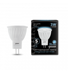 Лампа Gauss LED D35x45 3W MR11 GU4 4100K