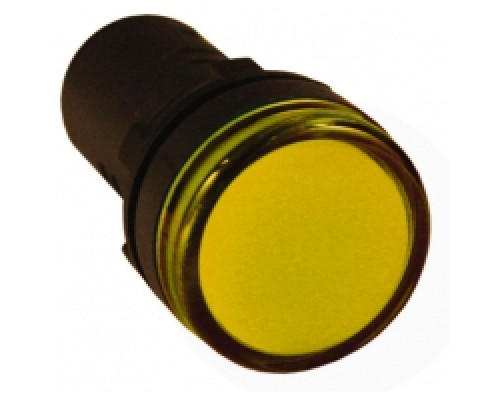 Лампа AD-22DS(LED)матрица d22мм желтый 230В TDM