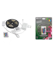 Комплект светодиодной ленты SMD5050-30 LED/м-12 В-7,2 Вт/м-IP65-RGB (1 м), 12 Вт, IR-контроллер TDM