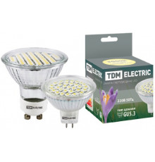 Лампа светодиодная MR16-3 Вт-220 В -4000 К–GU 5,3 SMD TDM