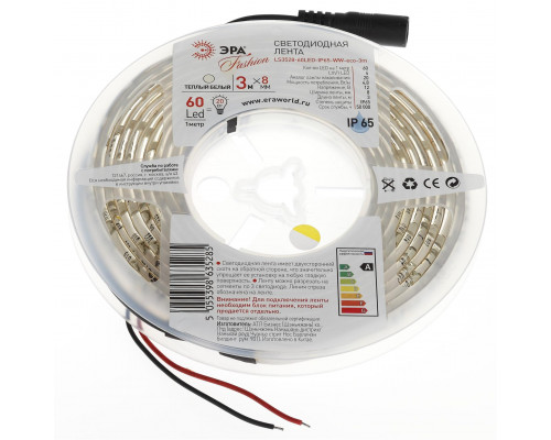 ЭРА Лента светодиодная LS3528-60LED-IP65-WW-eco-3m