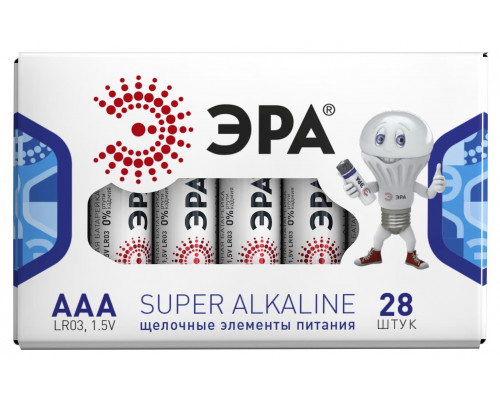 Батарейки ЭРА LR03-28 box SUPER Alkaline