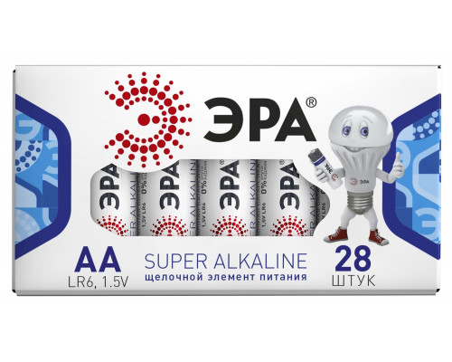 Батарейки ЭРА LR6-28 box SUPER Alkaline
