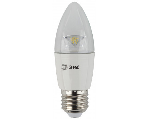 Лампочка светодиодная ЭРА STD LED B35-7W-827-E27-Clear E27 / Е27 7Вт свеча теплый белый свет