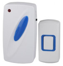 Звонок дверной ЭРА C93 беспроводной от сети белый с синим 6 мелодий