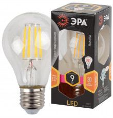 F-LED A60-9W-827-E27 ЭРА (филамент, груша, 9Вт, тепл, Е27)